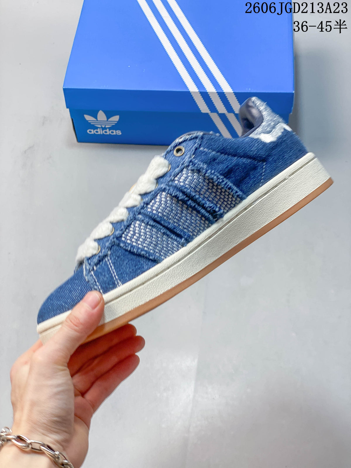 Adidas Campus 00s Denim Low-Top Sneakers, Blue