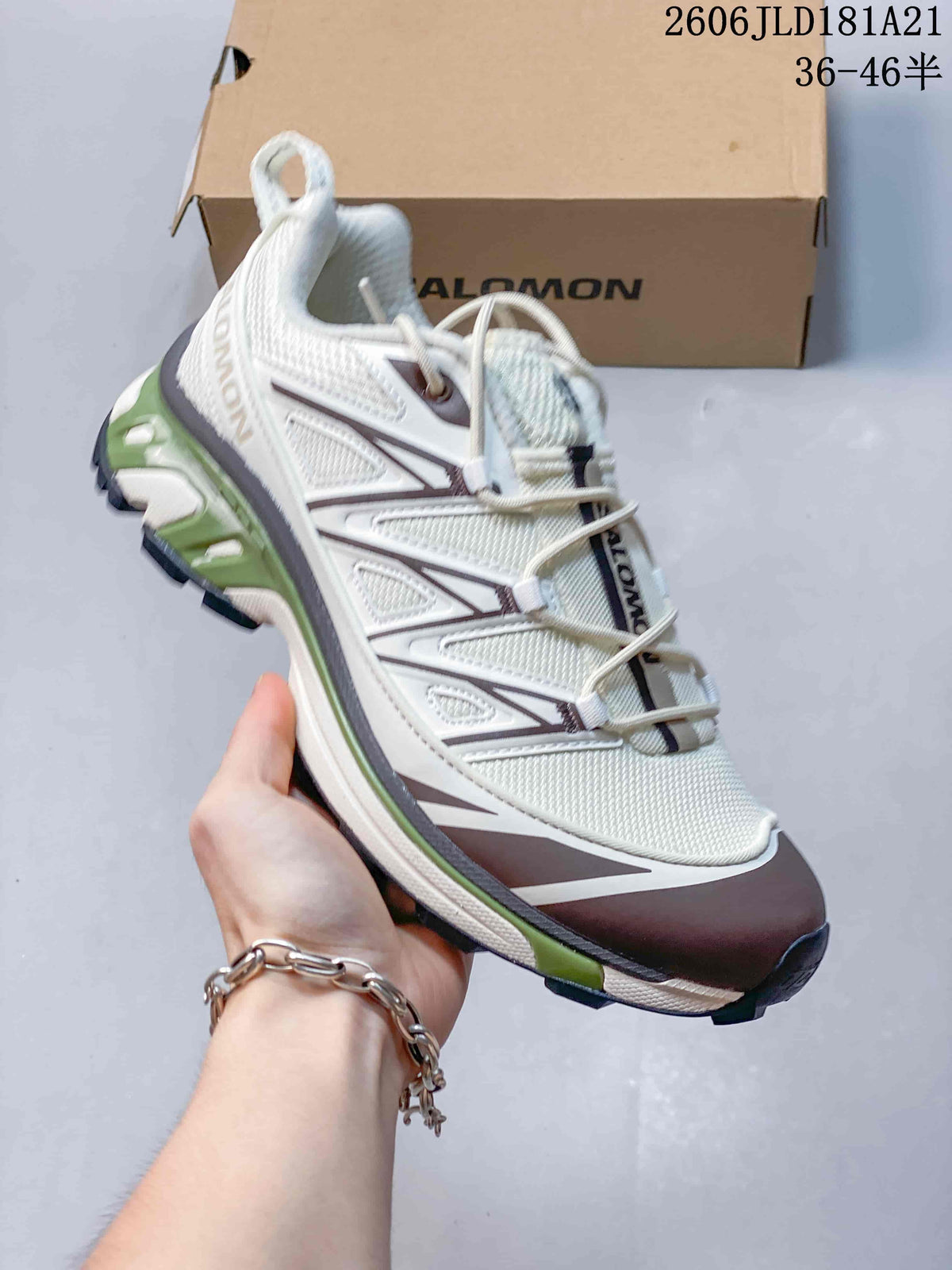Salomon XT-6 Expanse Sneakers in White and Green
