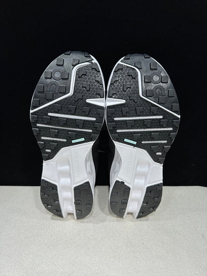 On Cloudsurfer Trail Black and White Trail Running Shoes