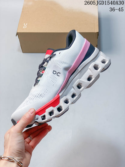 On Cloudmonster 2 Running Shoes, White and Coral