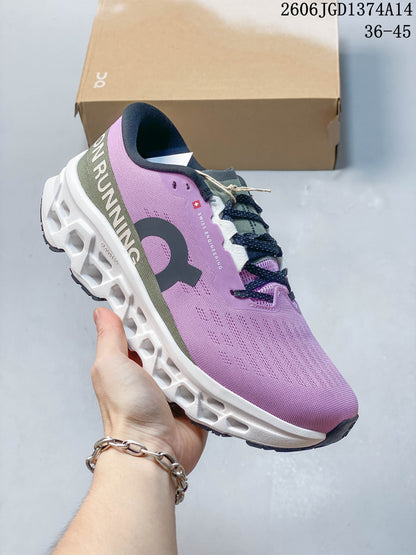 On Cloudmonster 3 Running Shoes in Gray and Lilac