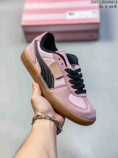 Puma Palermo Pink Suede-Style Low-Top Sneakers