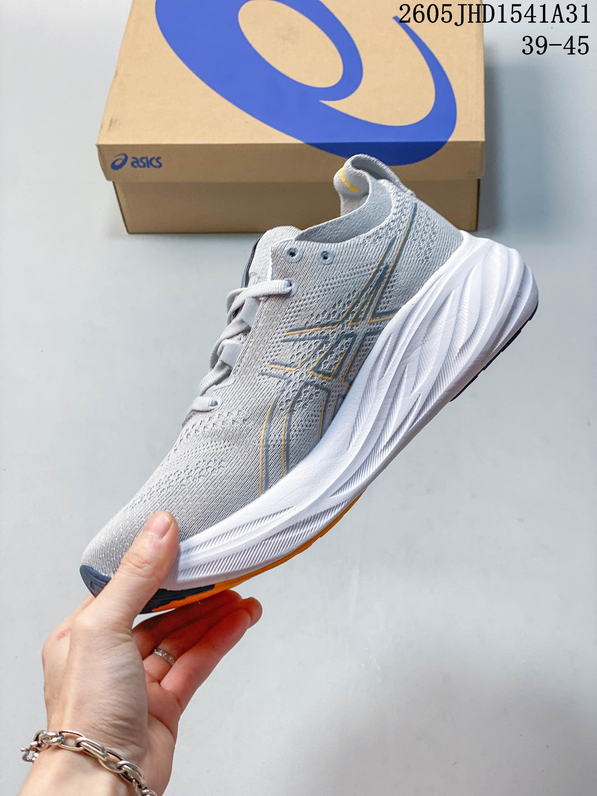 ASICS GEL-NIMBUS 26 Running Shoes, Gray and Orange