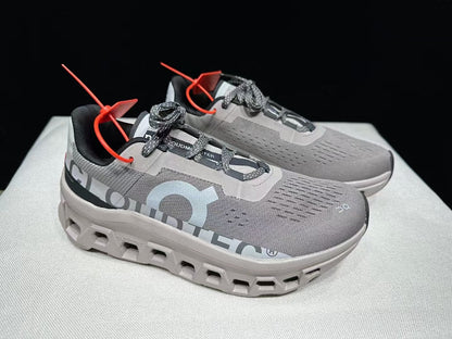 On Cloudmonster Sneakers in Cinder Fog