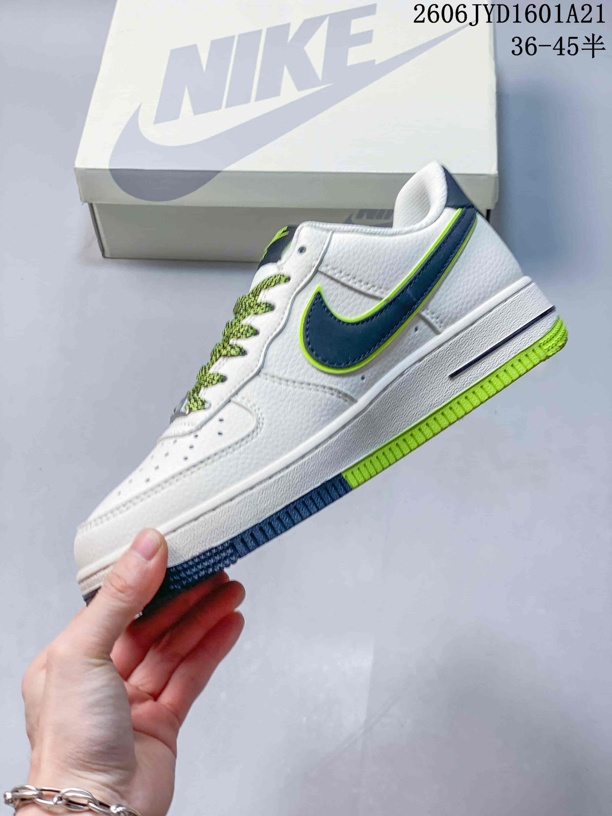 Nike Air Force 1 '07 Low White Navy Volt Sneakers