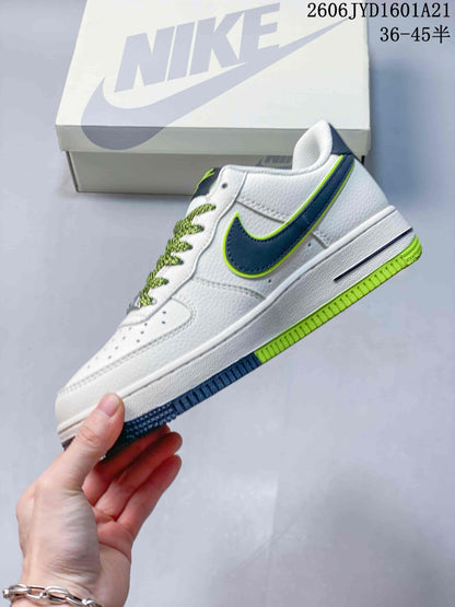Nike Air Force 1 '07 Low White Navy Volt Sneakers