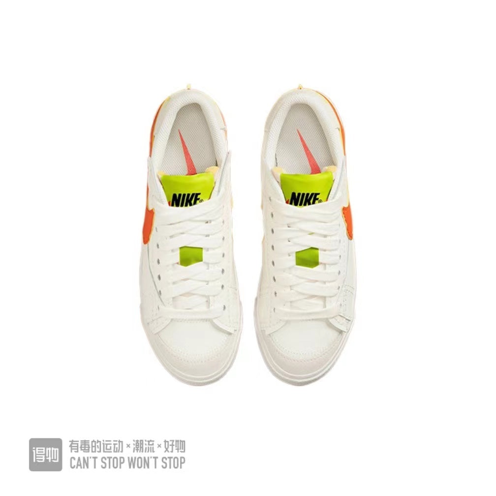 Nike Blazer Low 77 Sneakers White Orange Volt