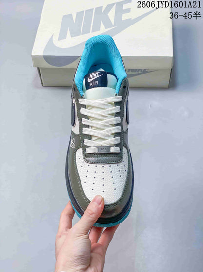 Nike Air Force 1 '07 Low White Green Blue Sneakers