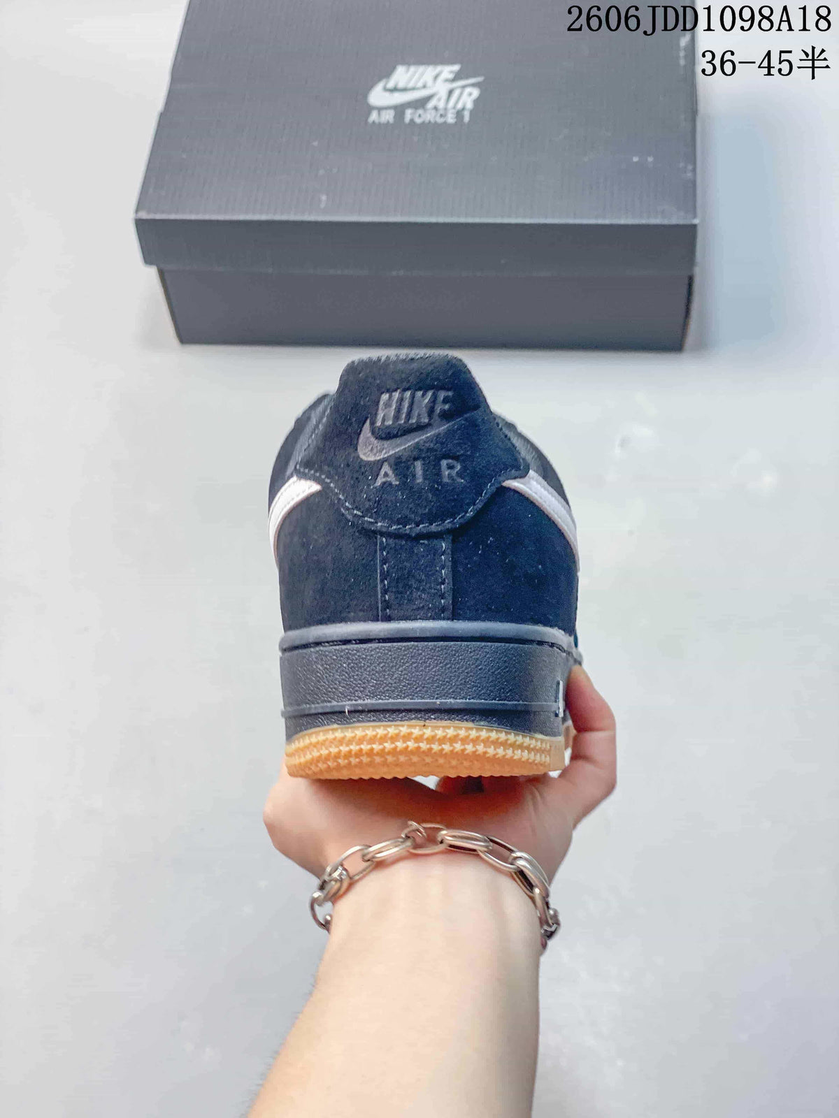 Nike Air Force 1 Low Sneakers Navy White Gum Sole