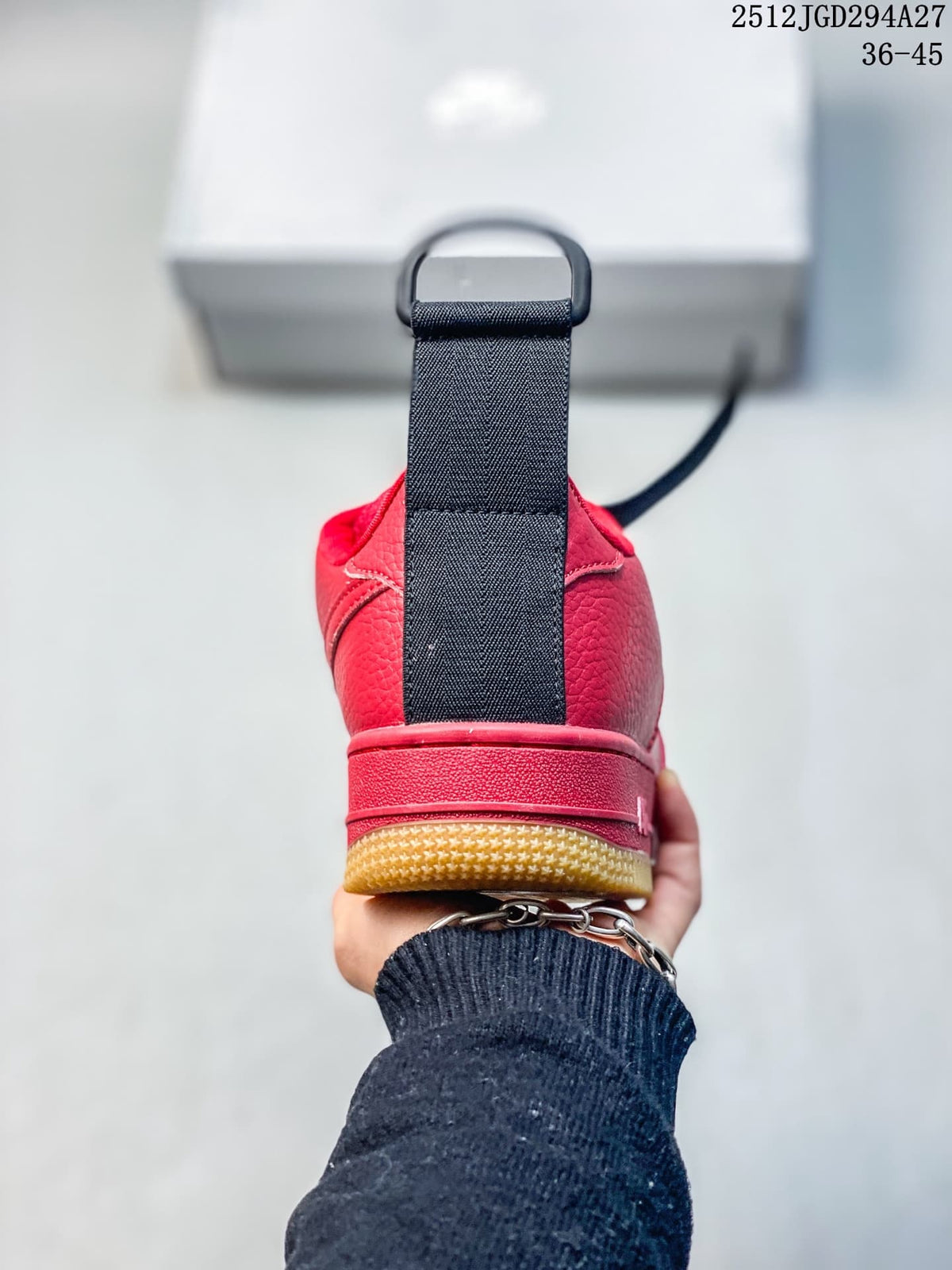 Nike Air Force 1 Utility BHM QS Red Low-Top Sneakers