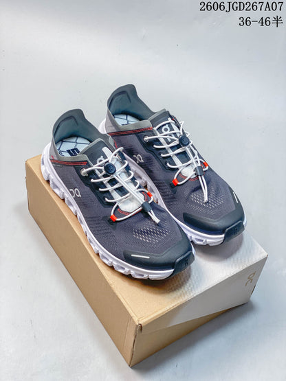 On Cloud 6 Coast Men's Sneakers, Gray and White