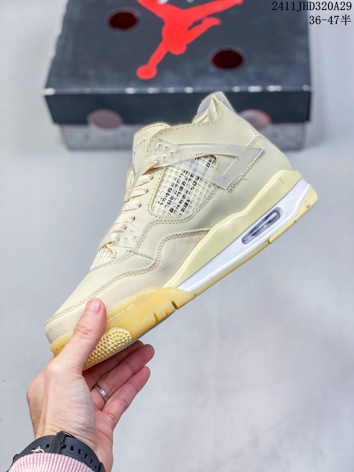 Air Jordan 4 Retro OG Cream Mid-Top Sneakers