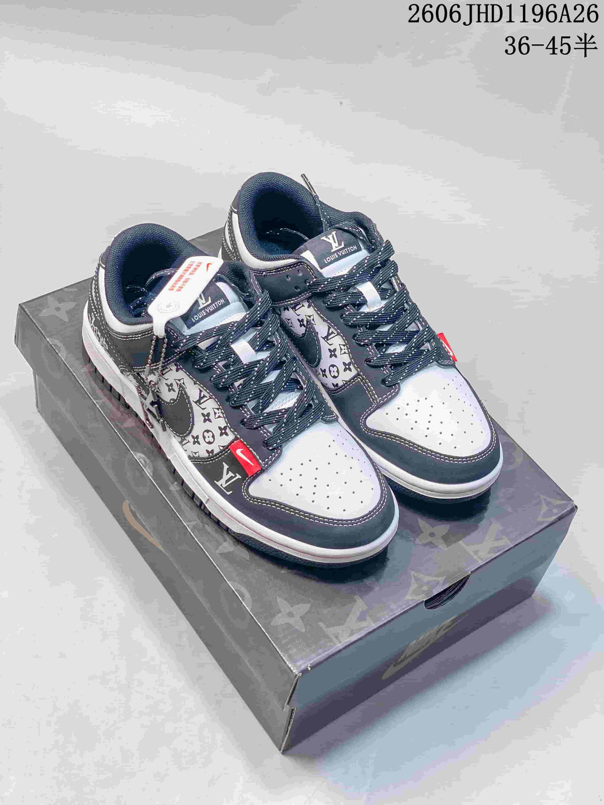 Nike SB Dunk Low LV Print Custom-Style Sneakers CS1688