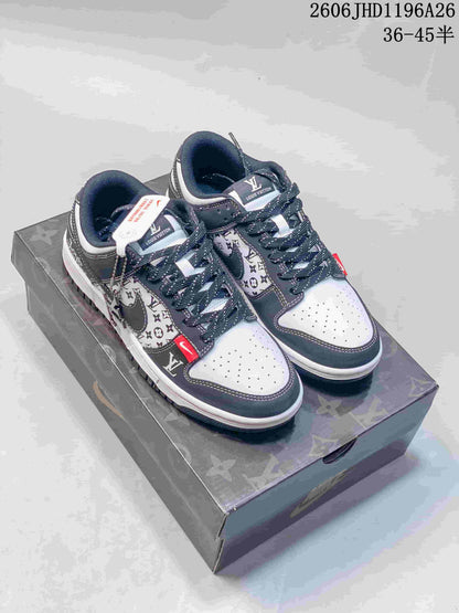 Nike SB Dunk Low LV Print Custom-Style Sneakers CS1688