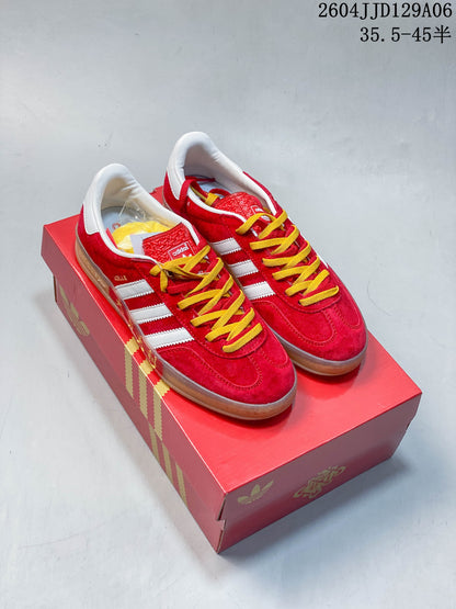 adidas Gazelle Low-Top Sneakers Red and White