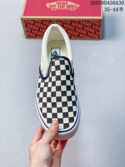Vans Checkerboard Slip-On Platform Sneakers Black White