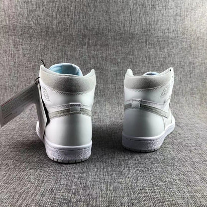 Rear view of the pair showing grey collar panels and heel construction.