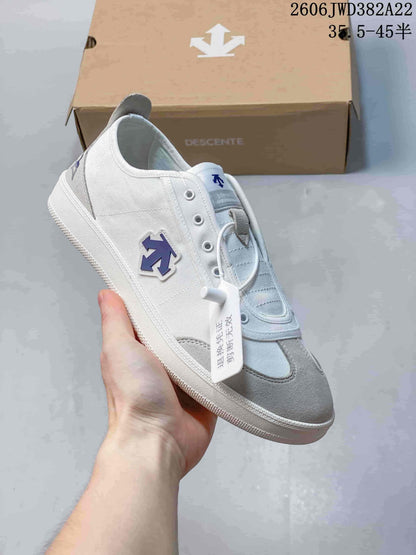DESCENTE Chron Pacer CVS Retro T-Toe Sneakers, White/Grey