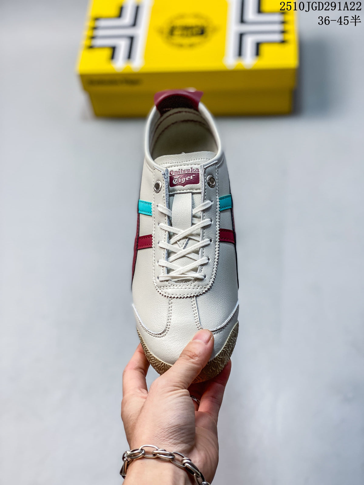 Onitsuka Tiger Mexico 66 Sneakers White Burgundy Turquoise