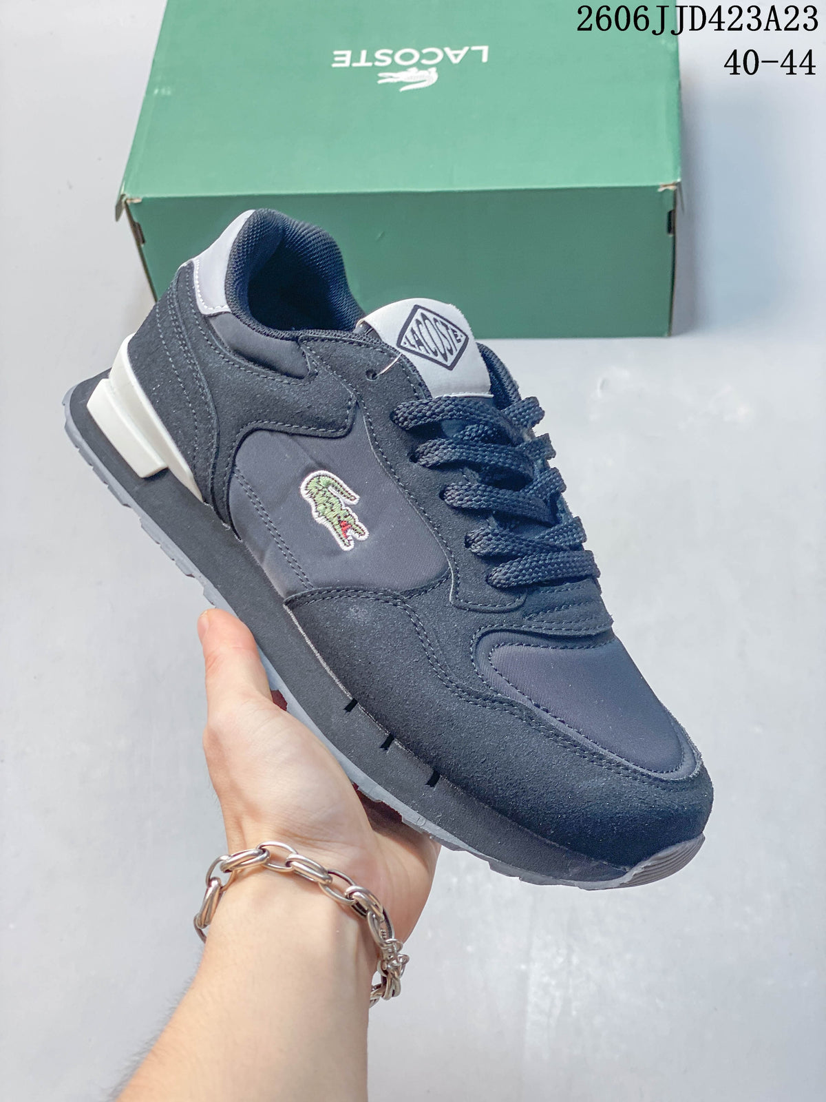 Lacoste Men's Navy Blue Lace-Up Casual Sneakers 06JJD423A23