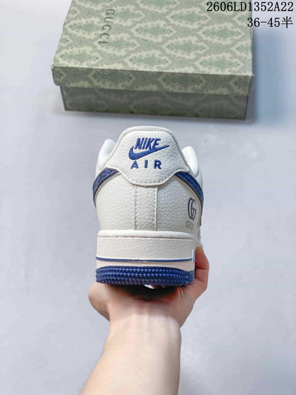 Nike Air Force 1 Low White Blue Custom Sneakers 2606LD1352A22
