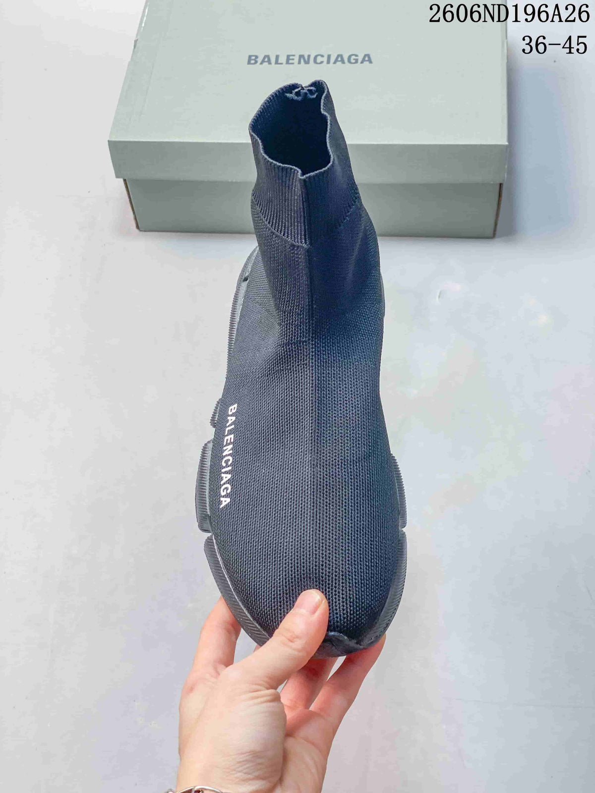 Balenciaga Sock-Style Sneakers in Charcoal Grey