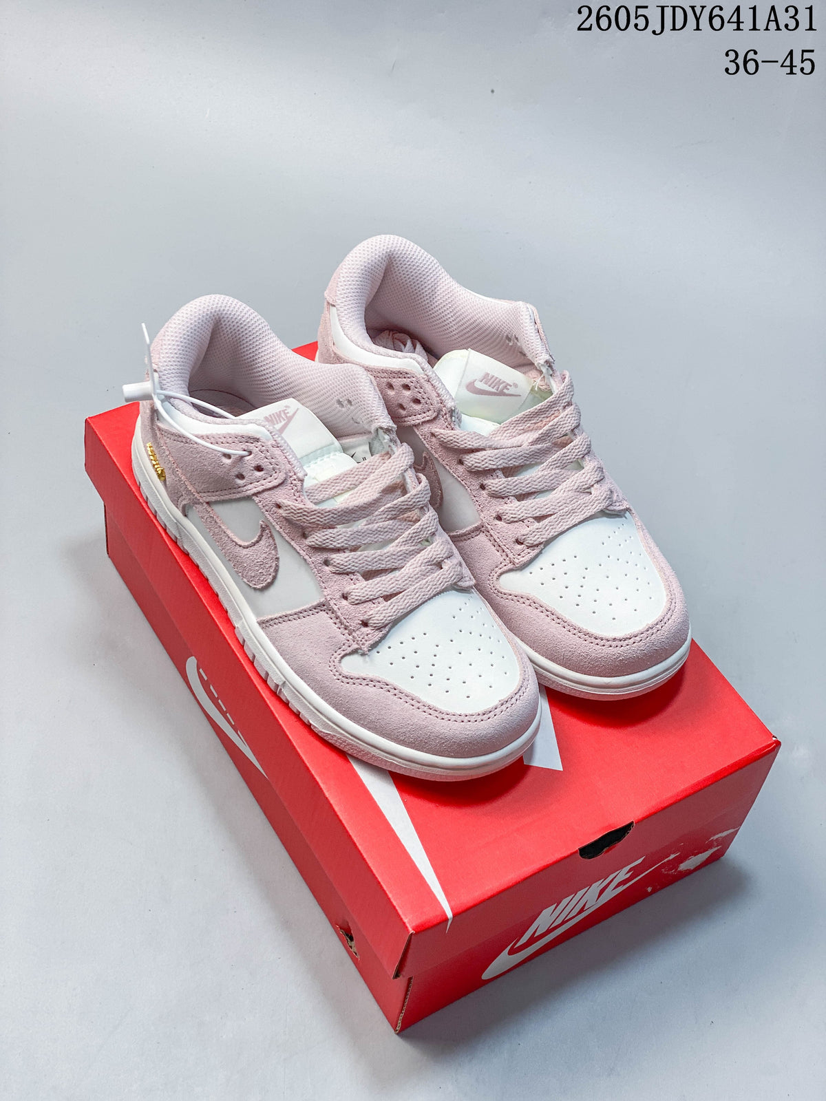 Nike SB Dunk Low Sneakers in Pink and White IB4417