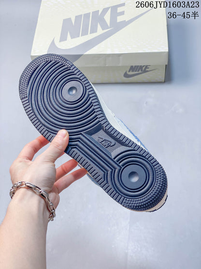 Nike Air Force 1 '07 Low Off-White and Blue Sneakers