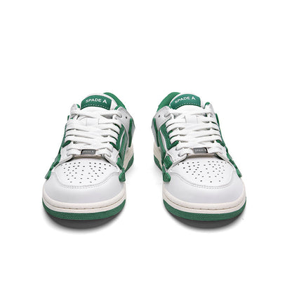 White and Green Low-Top Sneakers MFS003-114