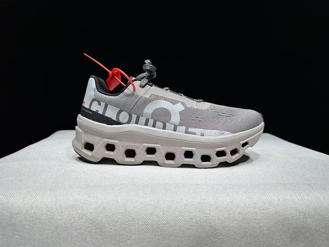 On Cloudmonster Sneakers in Cinder Fog