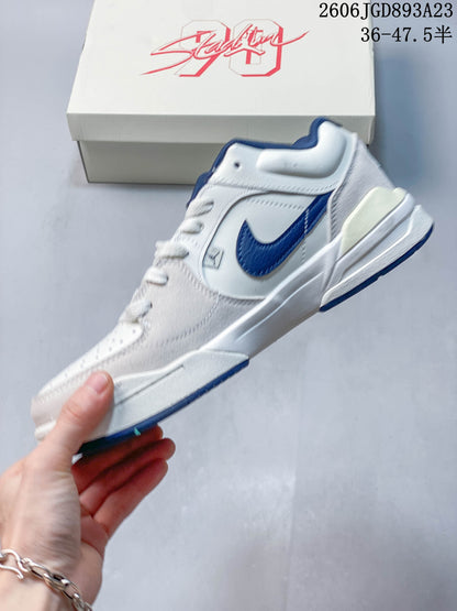 Jordan Stadium 90 White and Blue Sneakers
