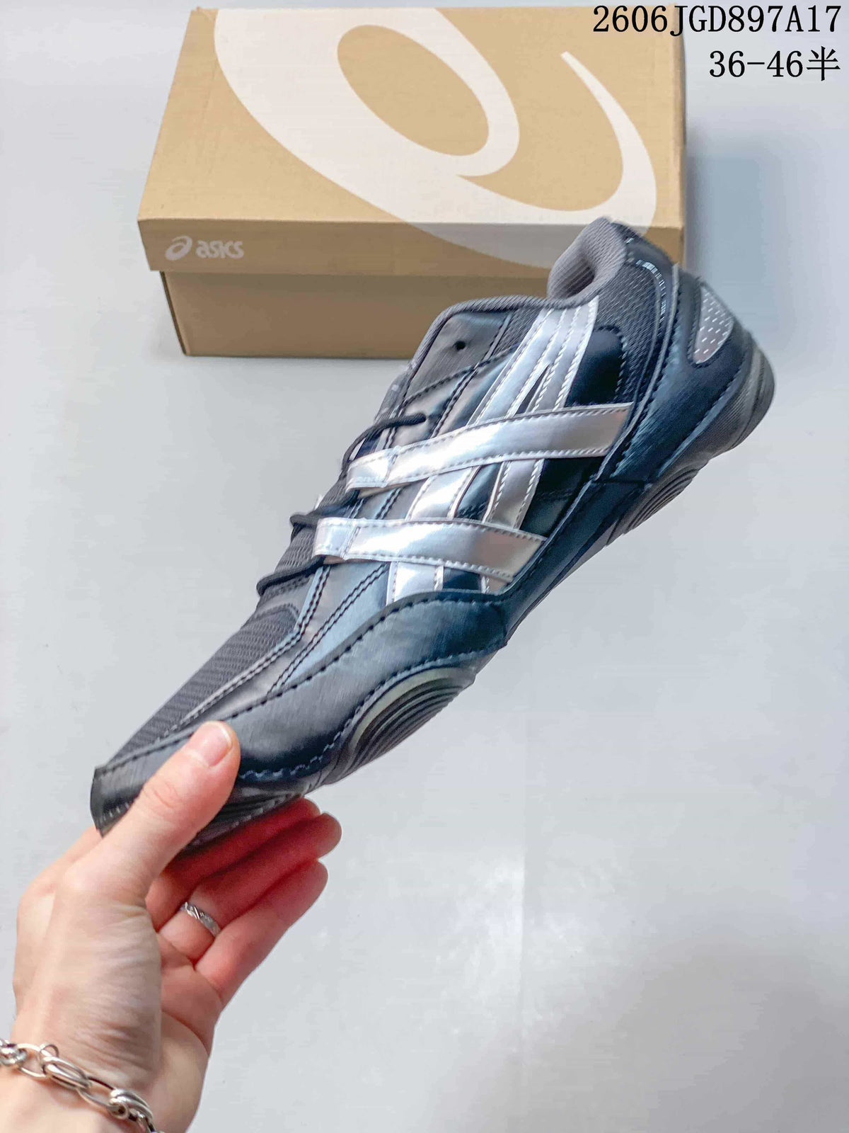 ASICS Hypersync Low-Top Sneakers in Navy and Silver