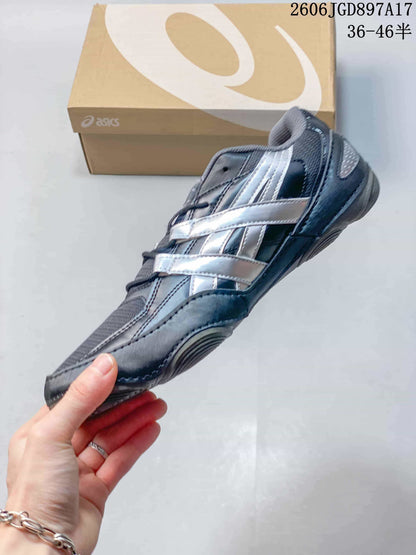 ASICS Hypersync Low-Top Sneakers in Navy and Silver