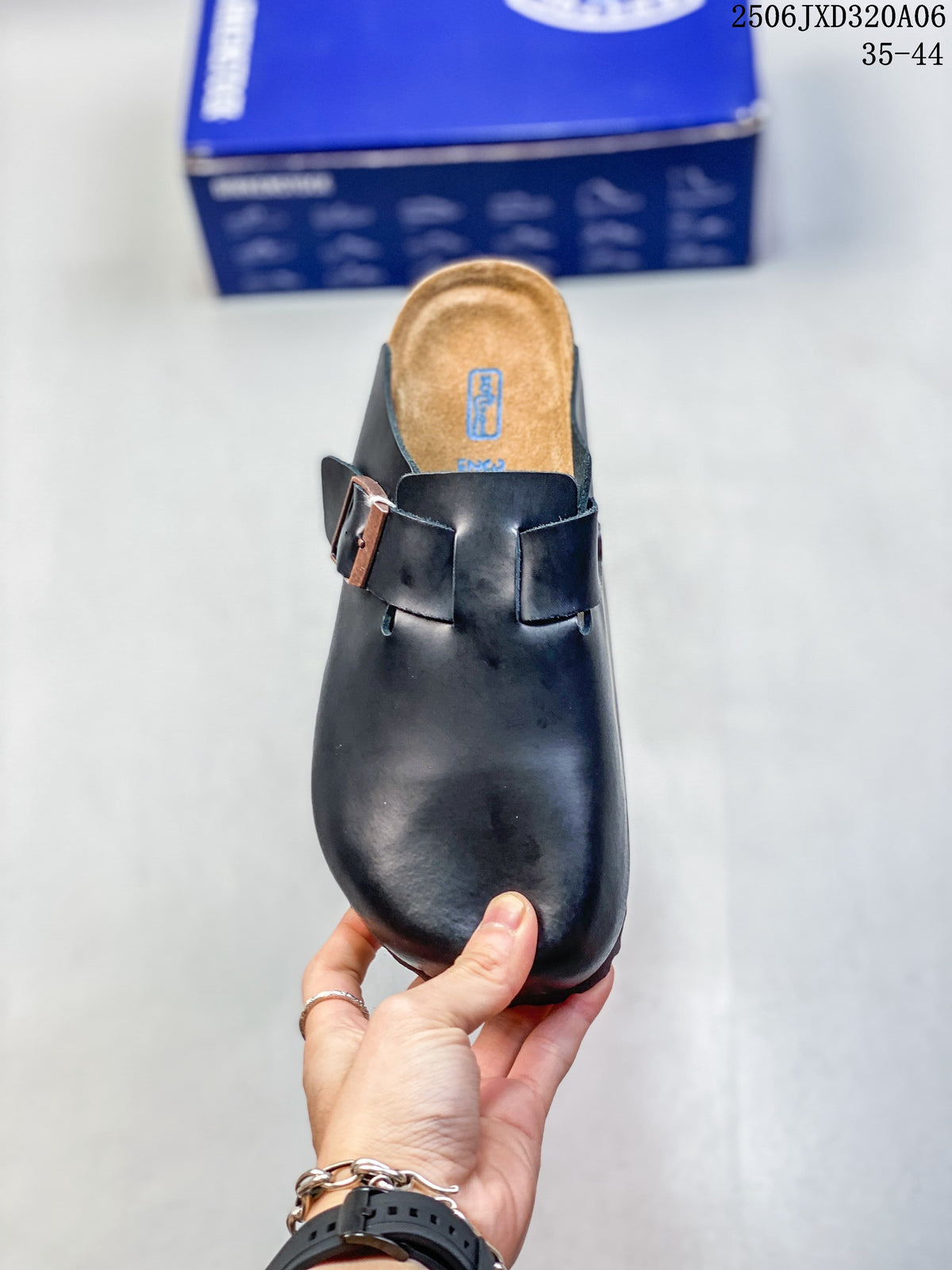 Birkenstock Boston-Style Black Buckle Clog