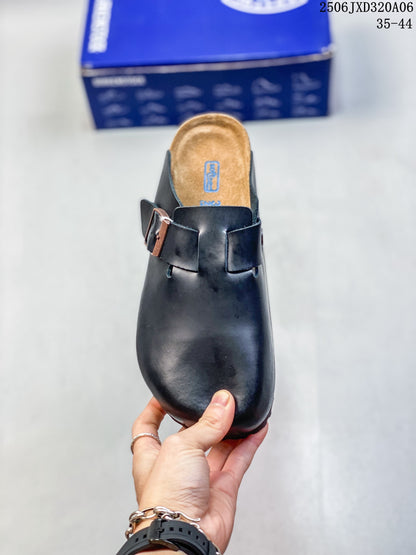 Birkenstock Boston-Style Black Buckle Clog