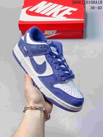 Nike SB Dunk Low Pro Purple and White Sneakers
