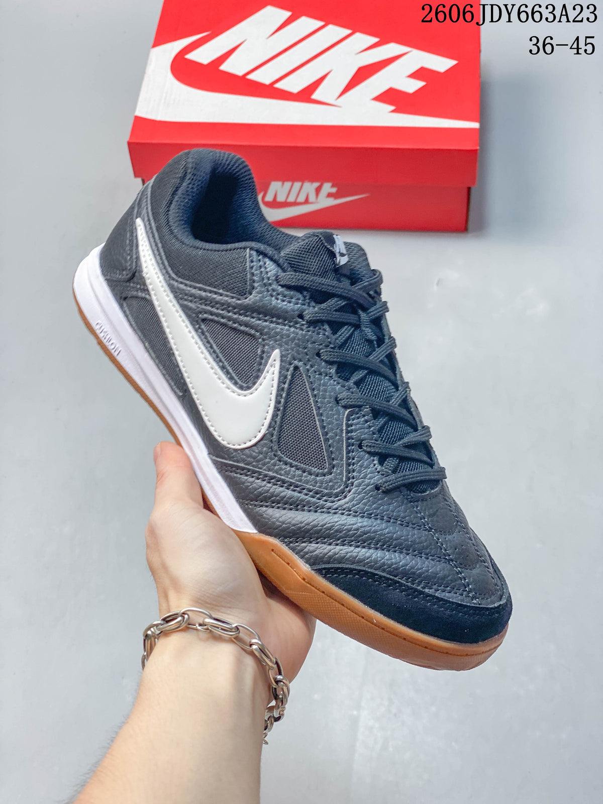 Nike Gato Low-Top Sneakers in White and Red