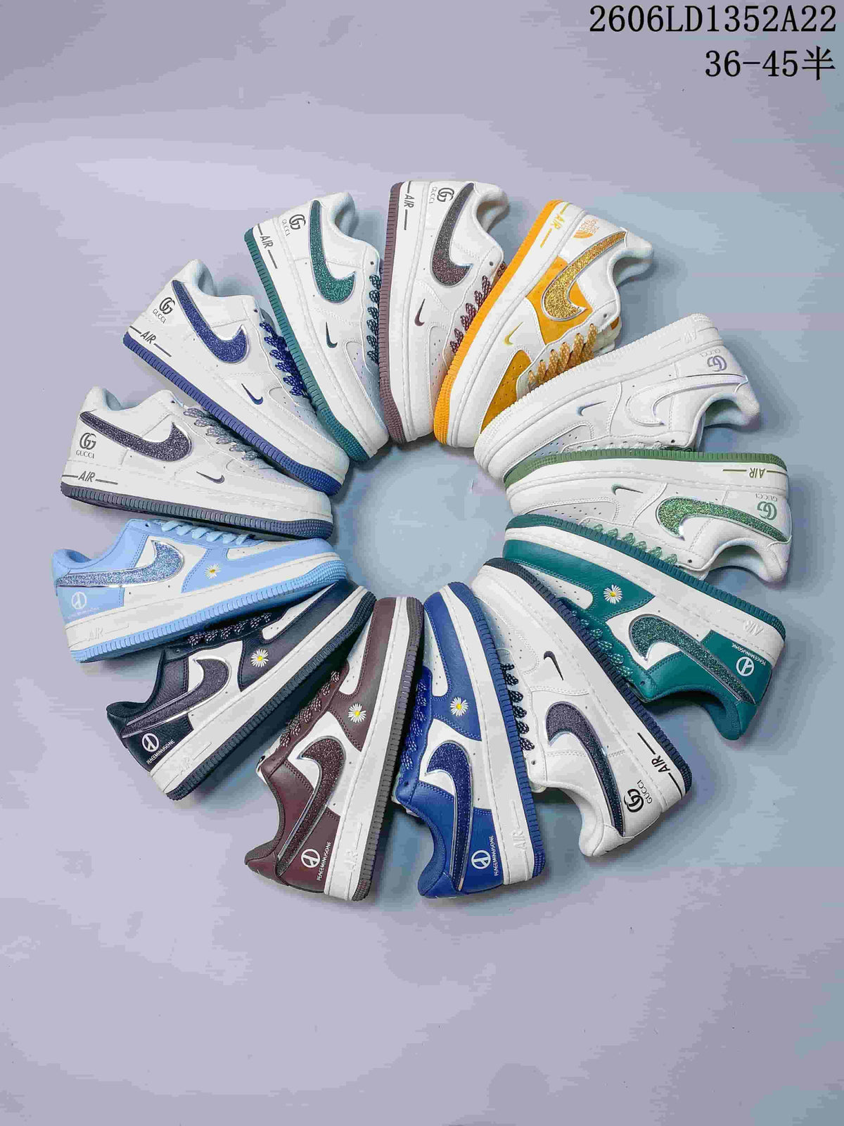 Nike Air Force 1 Low Daisy Swoosh Sneakers