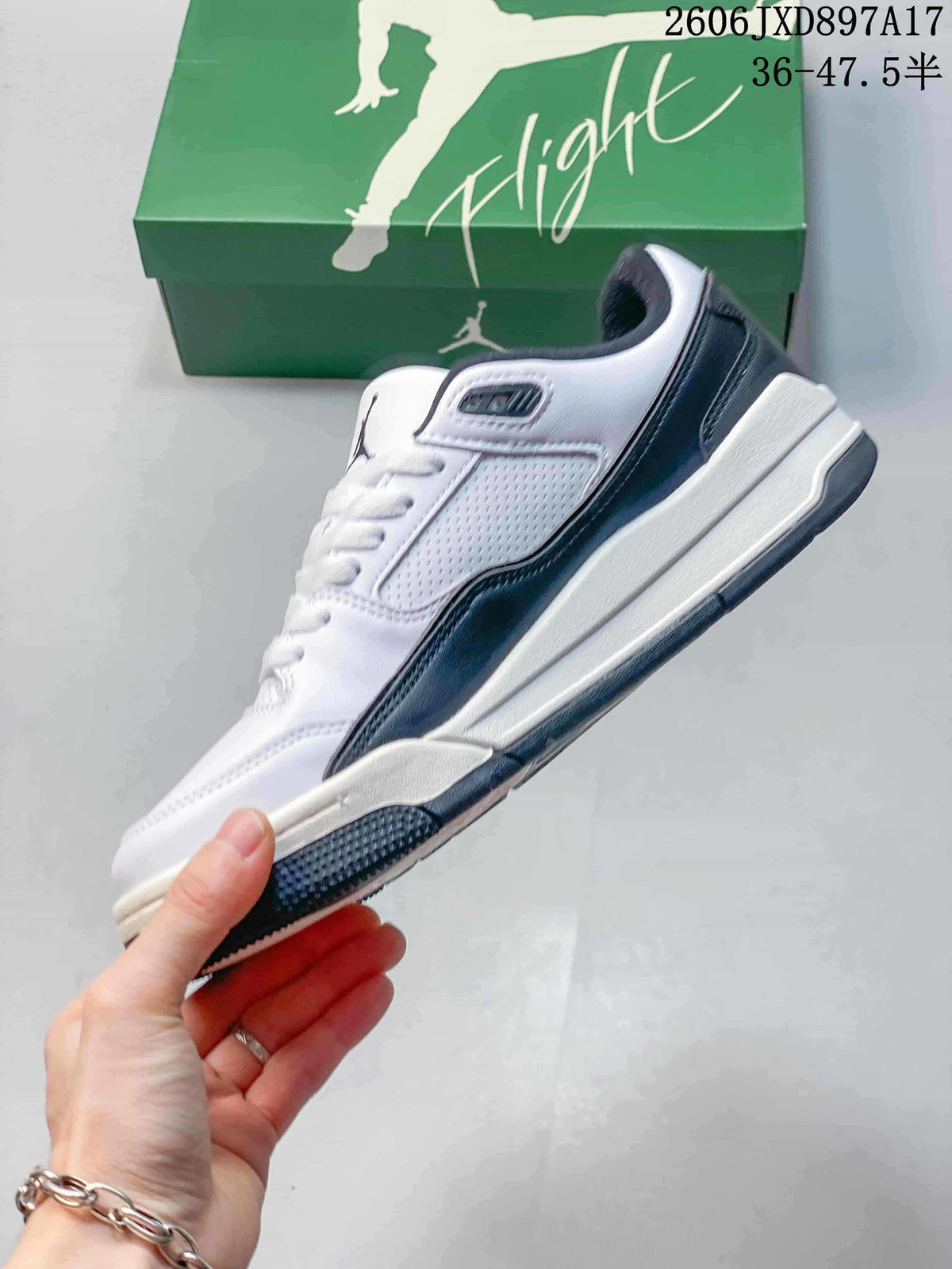 Jordan Flight Court Low-Top Sneakers White and Dark Grey
