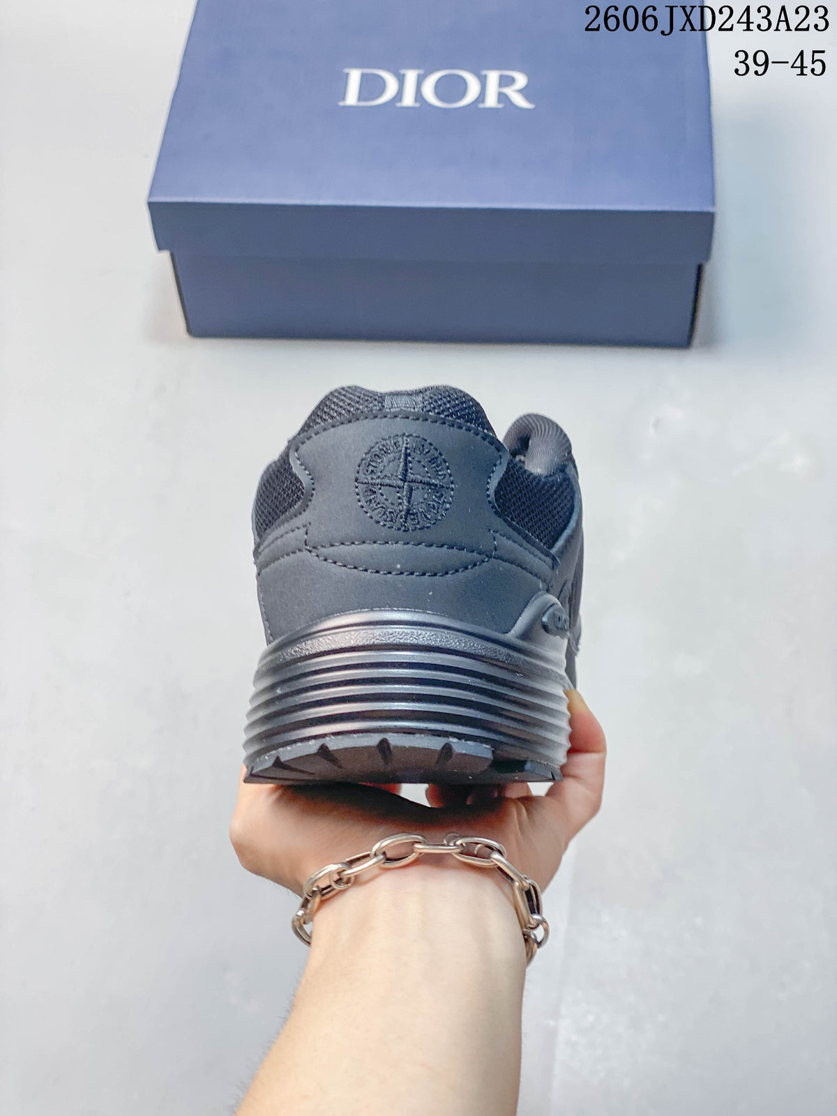 Dior B30 Countdown Low-Top Sneakers in Charcoal Gray