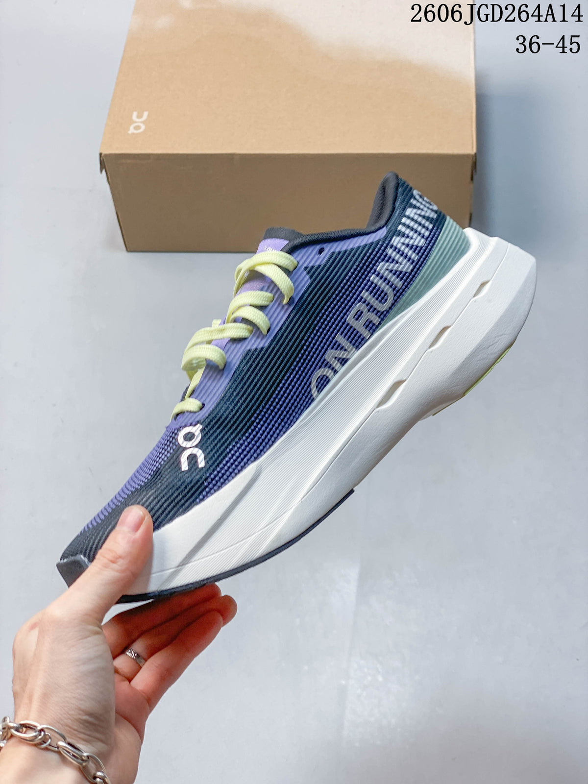 On Cloudboom Volt Women's Running Shoes, Navy and Violet