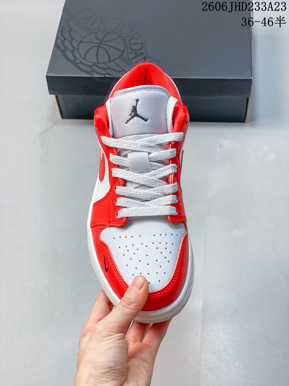 Jordan Air Jordan 1 Low Red and White Sneakers 612330ASRRY