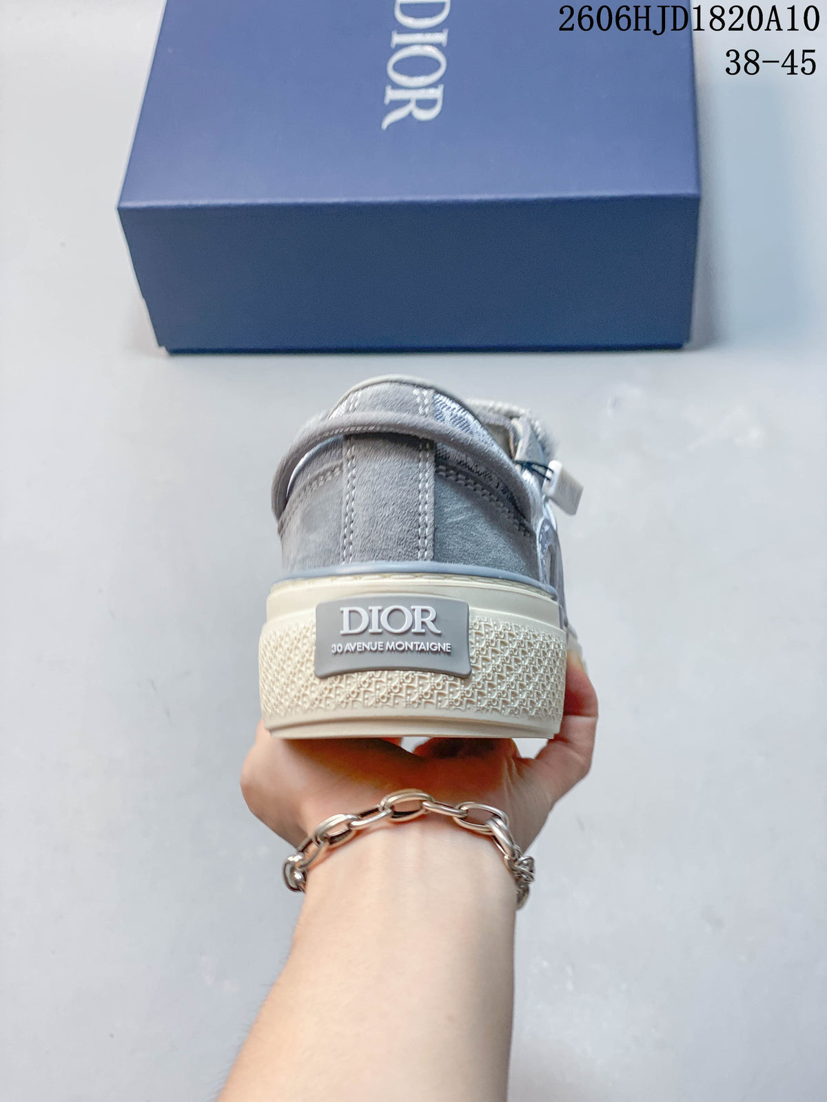 Dior B33 Gray Low-Top Sneakers