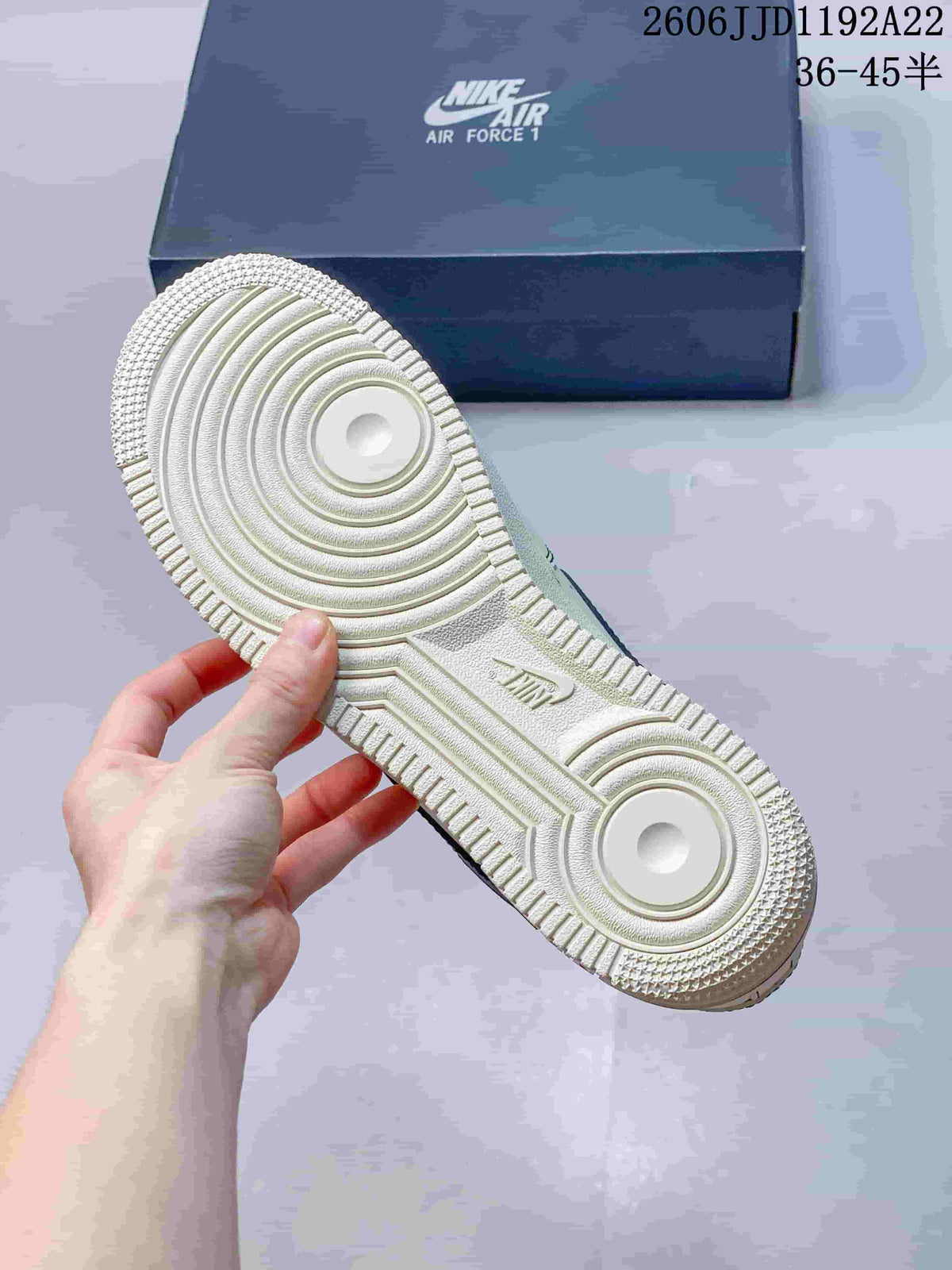 Nike Air Force 1 ’07 Low Blue-and-Ivory Sneakers