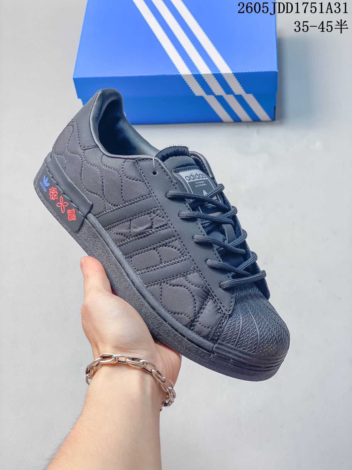 Adidas Superstar Shell-Toe Sneakers in Mixed Colors