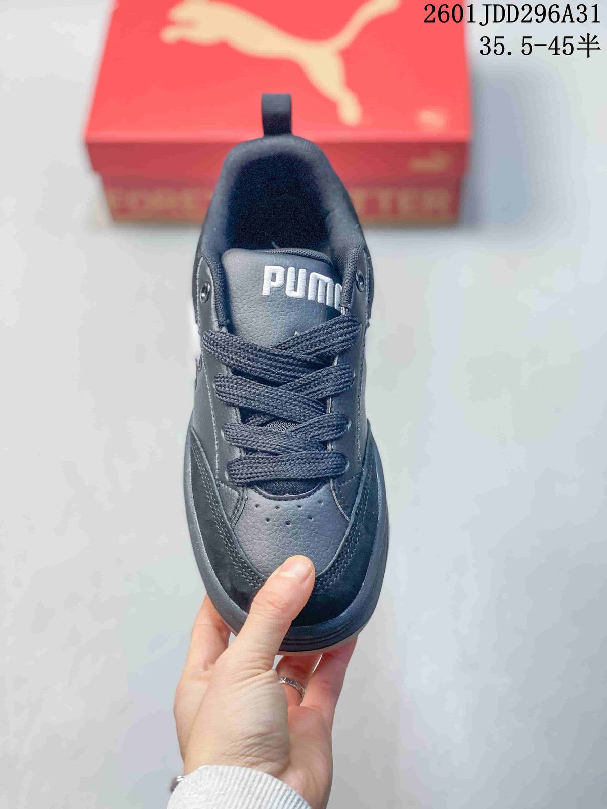 PUMA 180 Black and White Platform Sneakers
