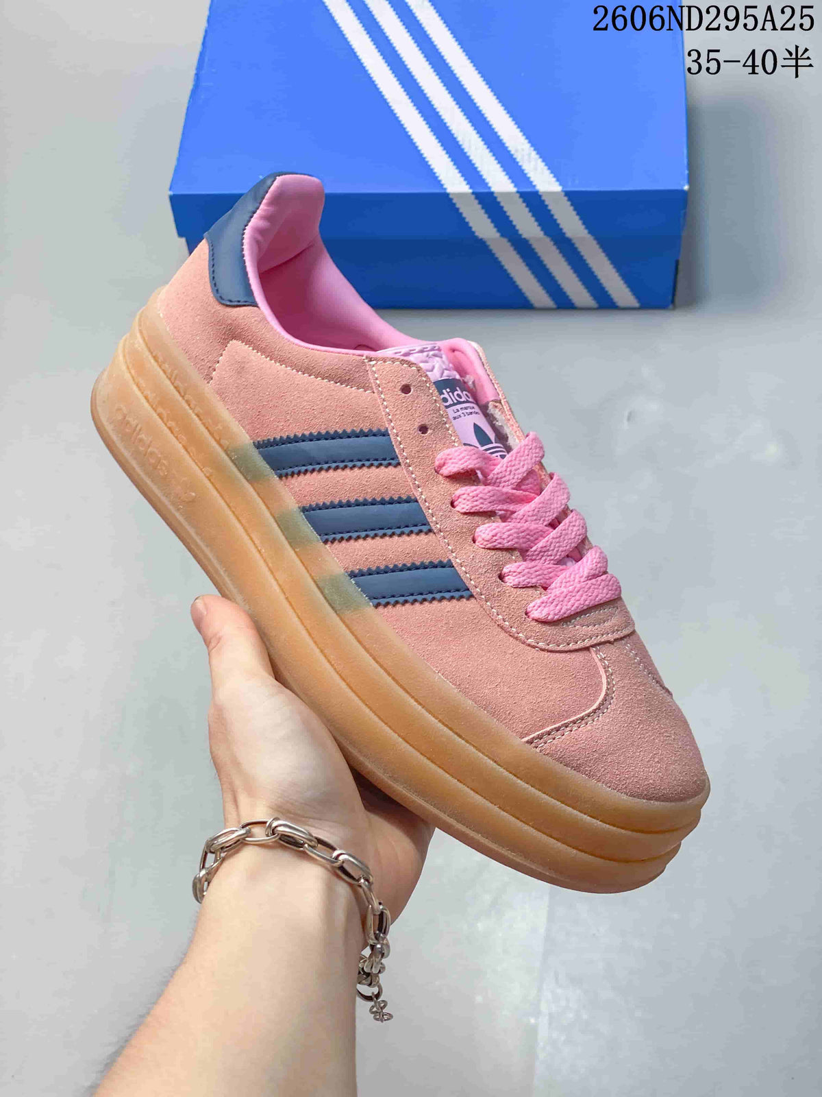 Adidas Gazelle Bold W Pink Suede Platform Sneakers