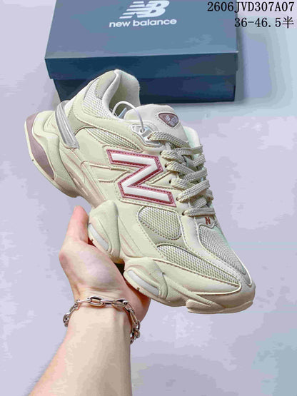 New Balance 9060 Cream Pink Retro Sneakers JVD307A07
