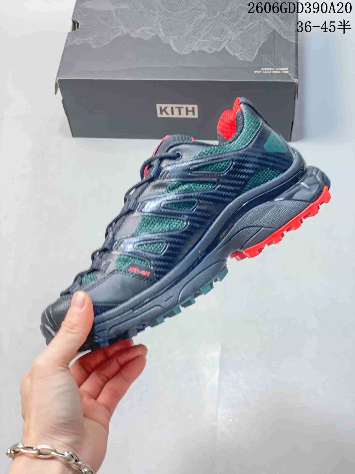 Salomon XT-4K Kith Trail Running Shoes, Navy and Red