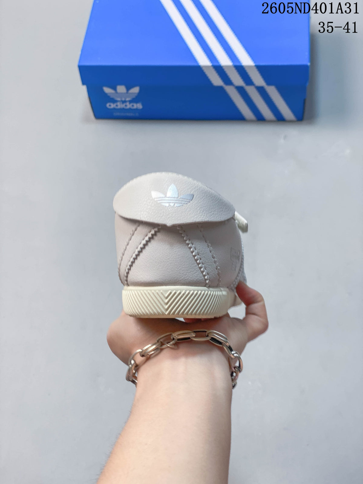 Adidas Samba Vegan OG Low-Top Sneakers, White and Silver